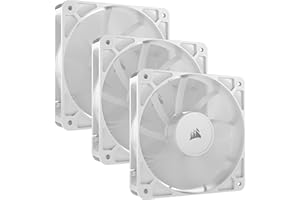 CORSAIR RS120 120 mm PWM Wentylatory – Połączenie Daisy-Chain – Niski Poziom Hałasu – Łożysko Magnetyczne – Pakiet Potrójny – Biały