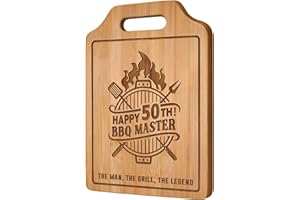 Giftasy 50th Birthday Gifts for Men - Creative Chopping Board - 50 Year Old Birthday Gifts for Him, Dad, Husband, Brother, Uncle, Friend, Happy 50th Gift Ideas