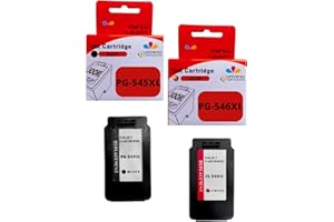 UNIVERSO CARTUCCIA uniwersu® Wkłady atramentowe 545XL i 546XL, Czarny/Wielobarwny kompatybilne dla Canon PG545XL i CL546XL,