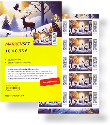 10 Stück 0,85 EUR 85 Cent Postfrische Briefmarken | Frankaturware Markenset (Motiv