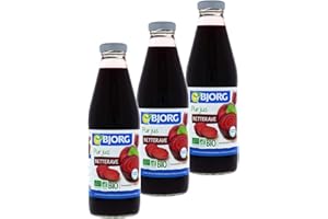 BJORG - Pur Jus de Betterave Rouge Bio - 100% Pur Jus - Sans Sucres Ajoutés - 3 x 75 cl