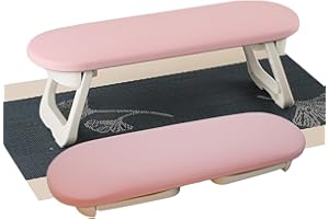 Apoya Manos para Manicura, AMOYUN Reposamanos para Uñas Cojín de Mano de Manicura de Cuero de Microfibra con Reposabrazos Manicura Alfombras Pequeñas Accesorios para Uñas para Manicura