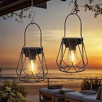 Lanterna Solare Da Esterno Con Colibrì In Metallo - Lampadario Decorativo A Energia Solare, Impermeabile IP65 - Regalo Per Donna, Mamma, Nonna - 2