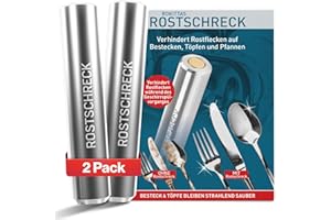 ‎ROKITTA'S ROSTSCHRECK Rokitta's Rostschreck für Spülmaschine 2er Set – Das Original – Rost Magnet gegen Flugrost – Für strahlendes Besteck, Töpfe, Pfannen & Geschirrspüler – Bekannt aus "Die Höhle der Löwen" – Ohne Chemie