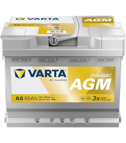 【新品未使用】VARTA SILVER AGM DYNAMIC LN5 850A Varta G14 Silver Dynamic AGM 595901085D852 car battery 12V
