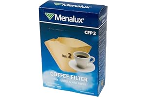 Menalux CFP2 - 100 Filtros de papel 1x2 para cafetera de goteo