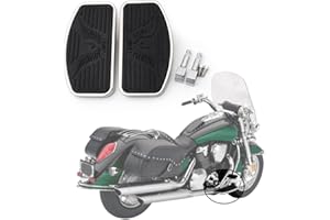 Artudatech Motorbike Foot Rests, Motorcycle Front and Rear Floorboard Footboard Footpeg Footrest for YAMAHA V-STAR XVS, HON-DA VTX 1800 1300, SUZU-KI VL800 VL400 C50