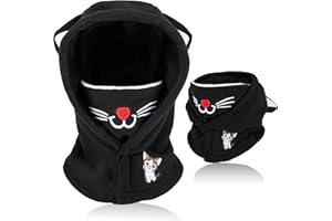 AYPOW Cagoule d'hiver Thermique pour Enfants 4-12 Ans, Multifonction Coupe-Vent Masque de Ski, Bonnet en Polaire Chaude, Casquette Cache-Cou Tour de Cou écharpe pour Garçons Filles Plein Air