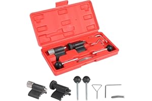 MIGUBIGU Kit Messa in Fase, Set di Attrezzi Distribuzione Compatibile con VW Audi SDI TDI 1,2 1,4 1,6 1,9 2,0 Kit Smontaggio Cinghia Alternatore con Scatola Portaoggetti Rossa