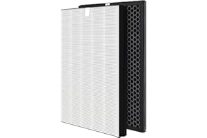 AINUORENYI Filtre HEPA de rechange FY1410/30 et filtre à charbon actif FY1413/30 - Pièce de rechange pour Philips AC2729/10 AC1214/10 séries 1000 et 1000i (HEPA + filtre à charbon actif)
