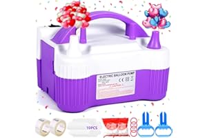 MOYKSRR Pompe à ballon électrique - 600 W - Double buse portable - Modes automatique et semi-automatique - Pour fête, mariage, anniversaire et décoration de festival