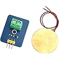 HALJIA 3.3V 5V Ceramic Piezo Vibration Sensor Analog Output Supplies Sensors Analog Piezoelectricity Controller Electronic Components 30mm x 23mm Sensor Module DIY KIT Compatible with Arduino UNO Rev3