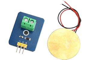 HALJIA 3.3V 5V Ceramic Piezo Vibration Sensor Analog Output Supplies Sensors Analog Piezoelectricity Controller Electronic Components 30mm x 23mm Sensor Module DIY KIT Compatible with Arduino UNO Rev3