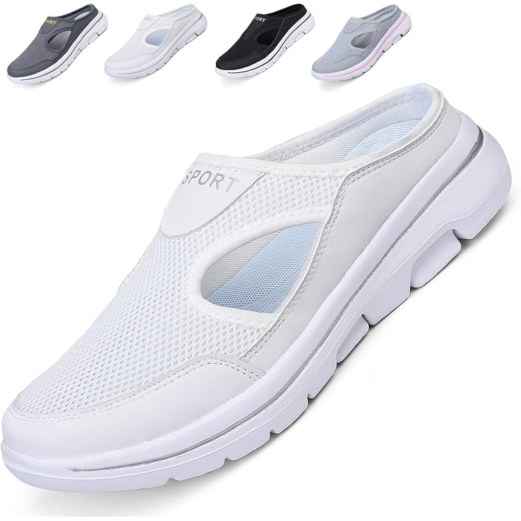 Produktbild von Diabetiker Schuhe Damen Orthopädische Hausschuhe Damen Mit Luftkissen | Hinten Offen Für Diabetiker | Atmungsaktive Walkingschuhe Hinten Offene Hausschuhe