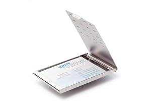 ‎DURABLE Durable Visitenkartenspender Business Card Box Chrome, 1 Stück, silber, 244023