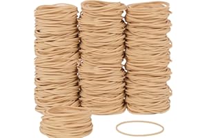 AOUOU Élastiques en caoutchouc beige - Poids net : 190 g - Taille 19 - Pour la maison et le bureau (80 mm x 1,4 mm)