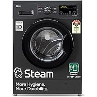 LG 8 Kg 5 Star Inverter Direct Drive Touch Panel Fully Automatic Front Load Washing Machine (FHM1408BDM, Steam for Hygiene, I