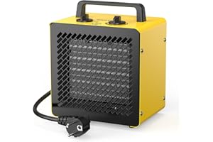 DAHTEC Calefactor Portatil 3000W - Mini Calefactor Aire Caliente - Radiador Electrico - Ceramico Calentamiento Rápido en 3 s - Apto para Hogares, Baños