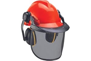 Einhell elmetto protettivo (circonferenza 52 - 66 cm, con visiera sollevabile, con para orecchie sollevabili)
