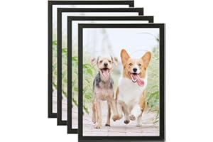 WEIKANI 30x40cm Wood Photo Frame,4 Pack Black Picture Frame,Certificate Frame for Wall Mount or Table Top Display,Set of 4