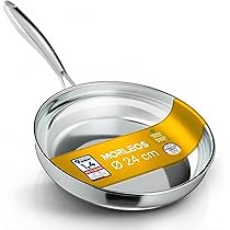 ELO 3582826 Padella in acciaio inox 18/10, padella senza PFAS, padella antiaderente, padella a induzione, rivestimento antiaderente minerale senza PFAS, acciaio inossidabile 18/10, acciaio inox