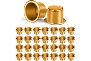 AOMIG Portacandele Inserto, 30 Pz Candele Tazze in Alluminio Tealight Contenitori Vuoti, Mini Portacandele Tealight Tazze Alluminio per Fai da Te Candele, Arte, Campeggio e Feste (Oro)