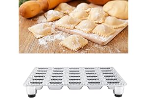 ALVINLITE Molde para raviolis - Placa de 30 Raviolis - Herramienta de cocina para fabricante de moldes de hornear de aleación de aluminio duradero