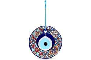 MYSTIC JEWELS Ciondolo da parete classico a forma di malocchio per la casa (Modello 3)