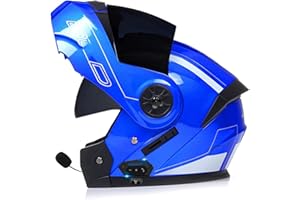 SDPPTY Intégral Bluetooth Casque Moto, ECE Homologué Intégral Flip-Up Casque, Double Visière Full Face Casques Homme Et Femme, Adulte Casque De Moto Scooter avec Haut-Parleur Intégré