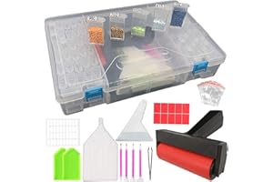 ARTDOT Diamond Painting Accessori, 64 Pezzi Pittura Diamante Kit Completo con Perline Pen Tools Kit per Pittura Diamante 5d