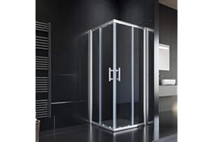 SONNI 900 x 900 x 1950 mm kabina prysznicowa wejście narożne podwójne drzwi przesuwne prawdziwe szkło ściana prysznicowa