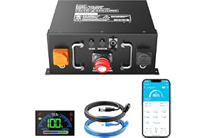Mjbsan Husbilsbatteri för placering under sätet, 12 V, 320 Ah, LiFePO4-batteri på 4 096 Wh, litiumbatteri med integrerad 250 A BMS med app-övervakning, över 8 000+ cykler och 10 års livslängd