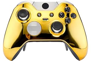 eXtremeRate Cover Custodia Anteriore Case Copertura Frontale Soft Grip Pezzo Ricambio per Xbox One Elite Controller Model 1698 con 2 Anelli d'Accento