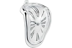 St. Leonhard Regaluhr: Originelle Regal-Uhr mit kunstvollem Surrealismus-Design (Regal Uhren modern, Verlaufende Uhr, Deko Wandregal)