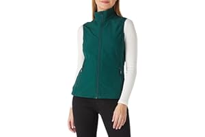 Outdoor Ventures Softshell Weste Damen Ärmellose Jacke Laufweste Leicht Winddicht Warm Fleeceweste Stehkragen Sport Golf Weste mit 4 Taschen für Wandern Camping