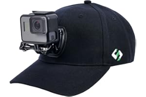 Smatree SmaHat H1 Wool Baseball Hat with Quick Release Buckle Mount for GoPro 5 Session Hero 13/12/11/10/9/8/7/6/5/4/3+/3/2/1 (L 22.83-23.62‘’) Black