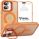 Babilden iPhone 16 Plus İ&ccedil;in Kılıf Kamera Korumalı Magsafe İle Uyumlu Kablosuz Şarj &Ouml;zellikli Mat Şeffaf Renkli Standlı Lens 