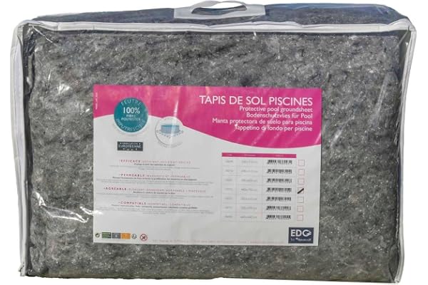 EDG by AQUALUX INTERNATIONAL - Tapis De Sol Piscine Hors Sol - 550 x 510 cm – 110 g/m² - Feutrine Piscine - Protection Liner - EDG