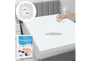 WARMTUYO Matratzenschoner 140x200cm, Wasserdicht Matratzenschoner mit Rundumbezug Atmungsaktiv Inkontinenz Spannbettlaken, Oeko-Tex Zertifikat Nässeschutz Bettlaken für Alle Jahreszeiten (Weiß)