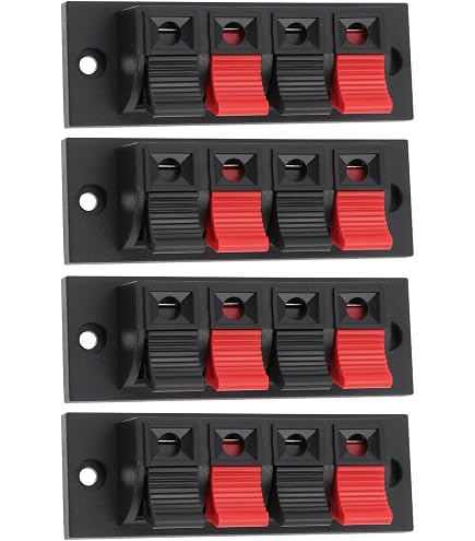 2 Borniers 4 Broches 1 Rangée Uxcell - Connecteur Vertical Pour Haut-parleur Ou Circuit - Neuf