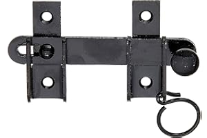 Alberts 307653 Fermeture de volet fléau | avec dispositif d'arrêt | laquée noire | taille 120 x 65 mm