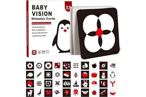 Nybhyjka Baby Vision Stimulation Cards, Visual Stimulation for Babies,Högkontrast för småbarnsinlärningskort - Visuell stimul