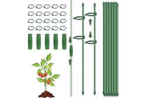 Adiwo Adjustable Plant Support, 30cm Indoor Plant Sticks Support, 37pcs Plant Support Stakes, Orchid Support with Plant Clips Suitable for Home Garden Orchids Peonies Climbing Plants Flower Stands