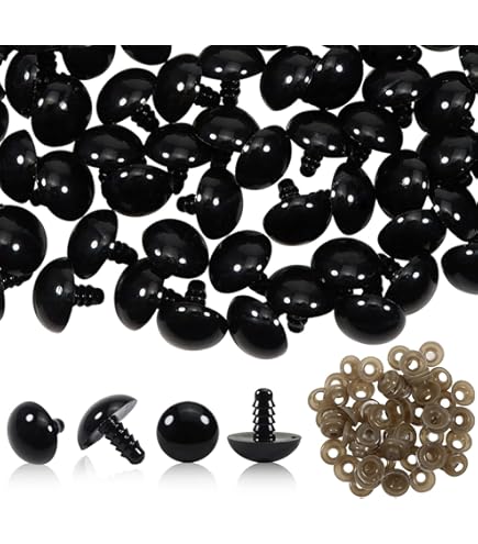 100 Occhi Di Sicurezza Per Amigurumi - Set 6/8/9/10/12mm Con Rondelle, Per Peluche E Bambole Fai Da Te - Foto 4