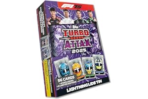 Topps Turbo Attax Formula 1 2025 – Boîte aléatoire – Contient 66 cartes dont 6 LE et 4 cartes exclusives