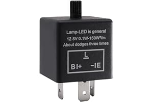 HISports Blinkrelais,CF13KT 3 Pin Blinkrelais Flasher Relay,12V 0.1W-150W Einstellbare Blinkerrelais für Fahrzeug Auto Motorräder für KFZ Auto Motorräder