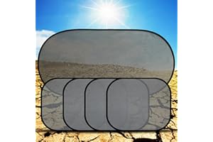 NEW-YIJUNSHUN 5 Pack Car Side Window Sunshades, Universal Car Sun Mesh Blind Rear Window UV Protector Sun Shade for Baby Kids Pets
