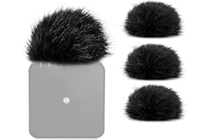 SUNMON futrzana szyba przednia do Rode Wireless Go 2, osłona przeciwwiatrowa na mikrofon do Rode Wireless Pro/Rode Wireless ME/VideoMic Pro, miękka szyba przednia do redukcji szumów wiatru i tła (4
