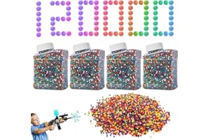 GENERIC 120000 Pcs Gel Blaster Ammo, 7-8mm Gel Water Bullets, 5 Pack Gel Gun Refill Ammo for Gel Blaster Gun, Gel Blaster Bullets, Gel Ball Blaster, Electric Gel Ball Gun