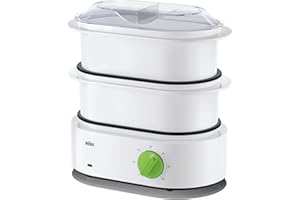 ‎BRAUN Braun Tribute Collection FS 3000 Dampfgarer (850 W) weiß/grün